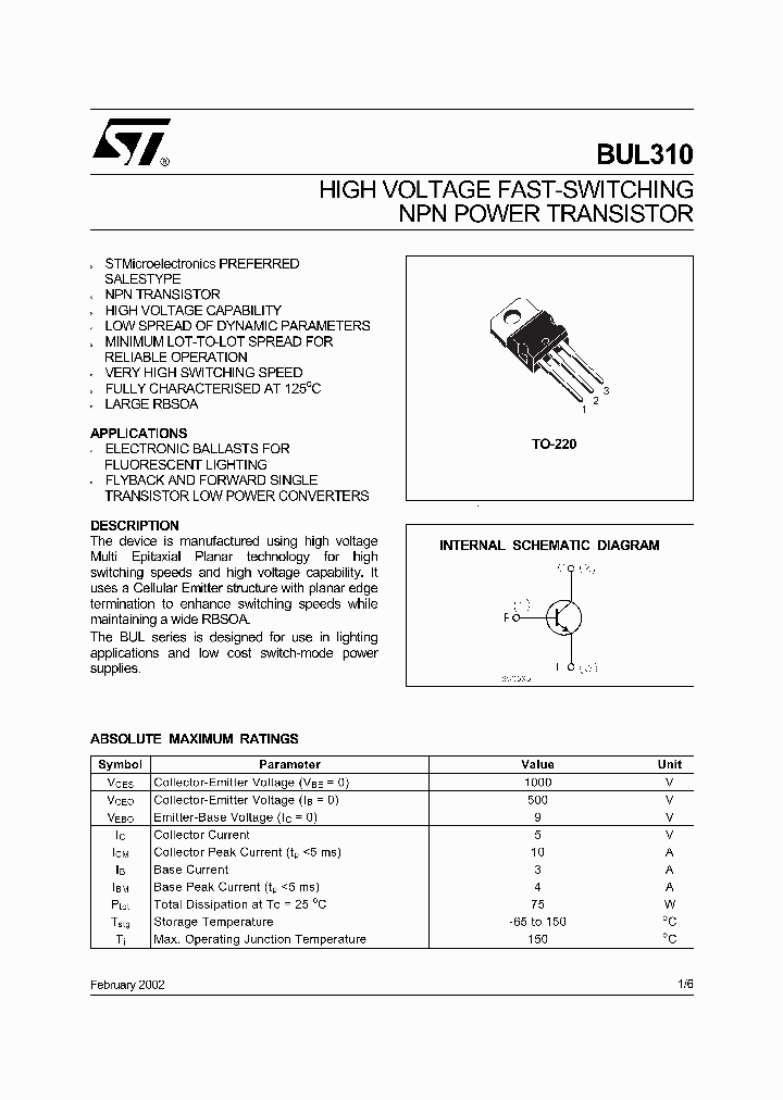 BUL31002_4333128.PDF Datasheet