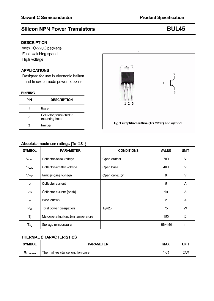 BUL45_4618076.PDF Datasheet