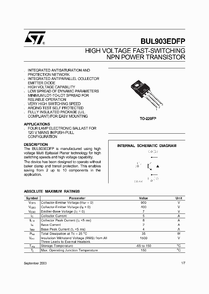 BUL903EDFP_4251003.PDF Datasheet