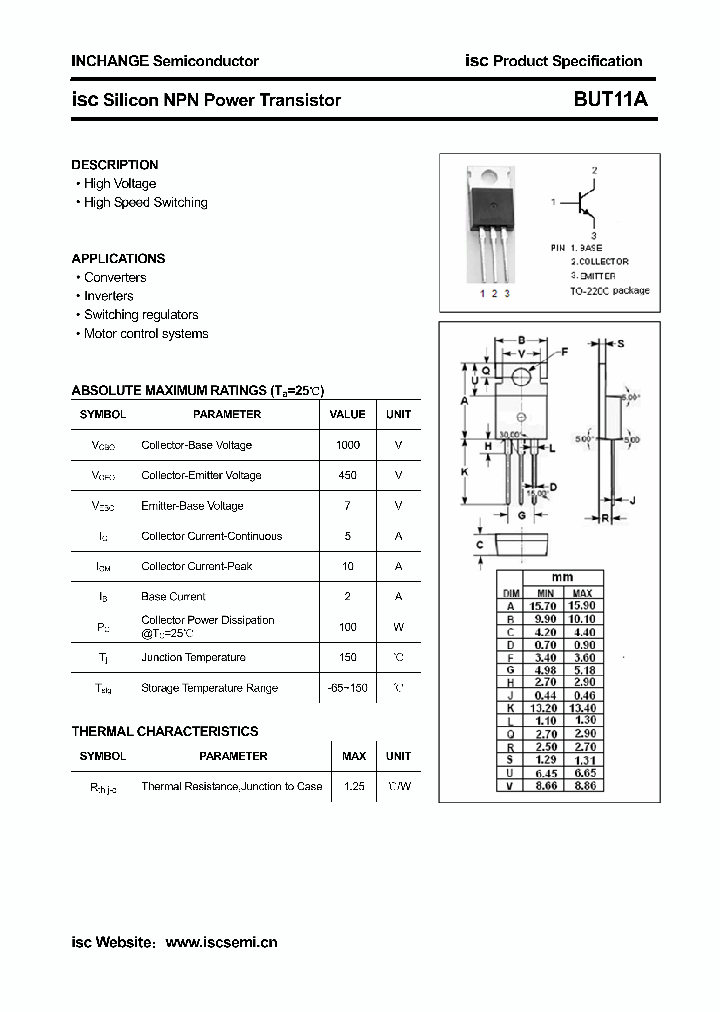 BUT11A_4311608.PDF Datasheet