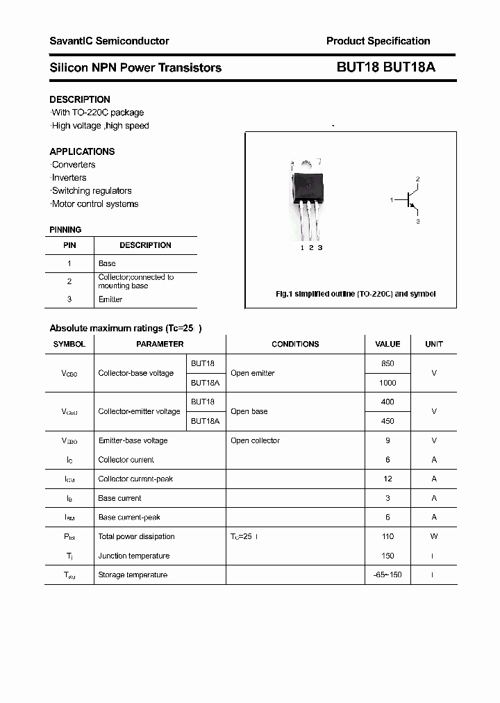 BUT18_4585363.PDF Datasheet