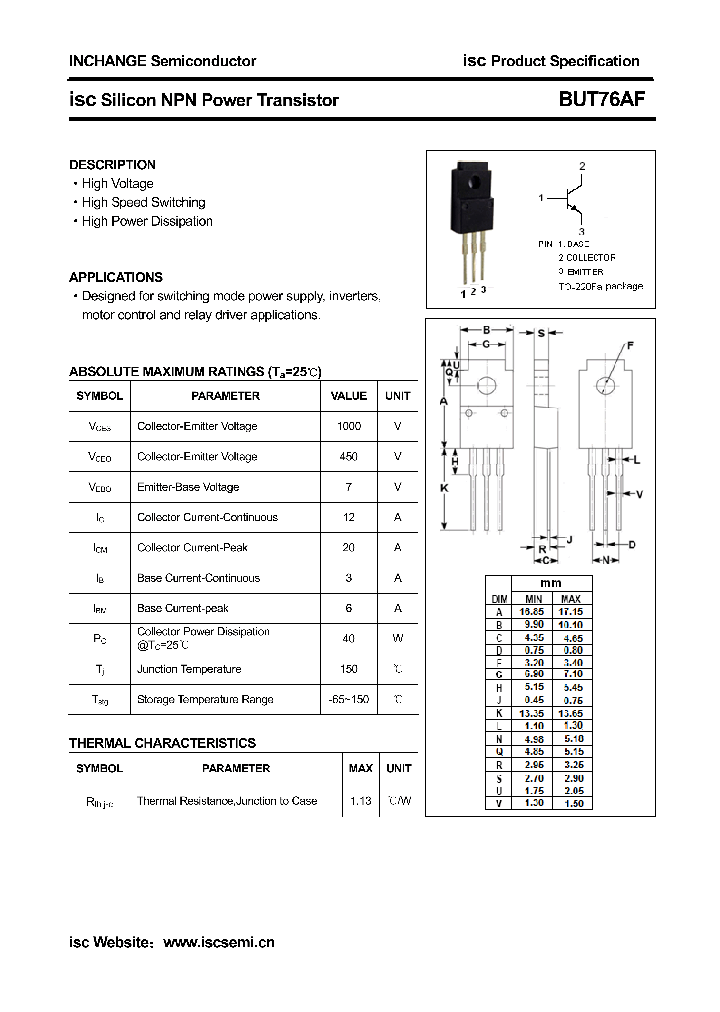 BUT76AF_4385298.PDF Datasheet