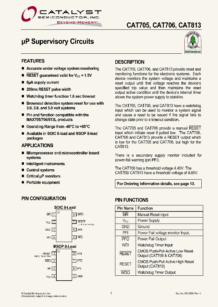 CAT705_4167903.PDF Datasheet