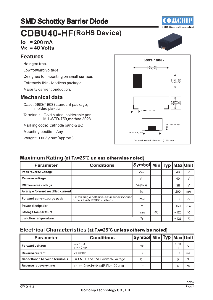 CDBU40-HF_4706904.PDF Datasheet