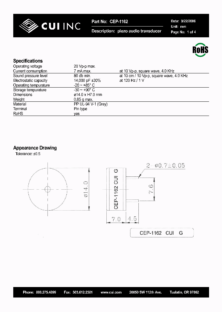 CEP-1162_4490630.PDF Datasheet