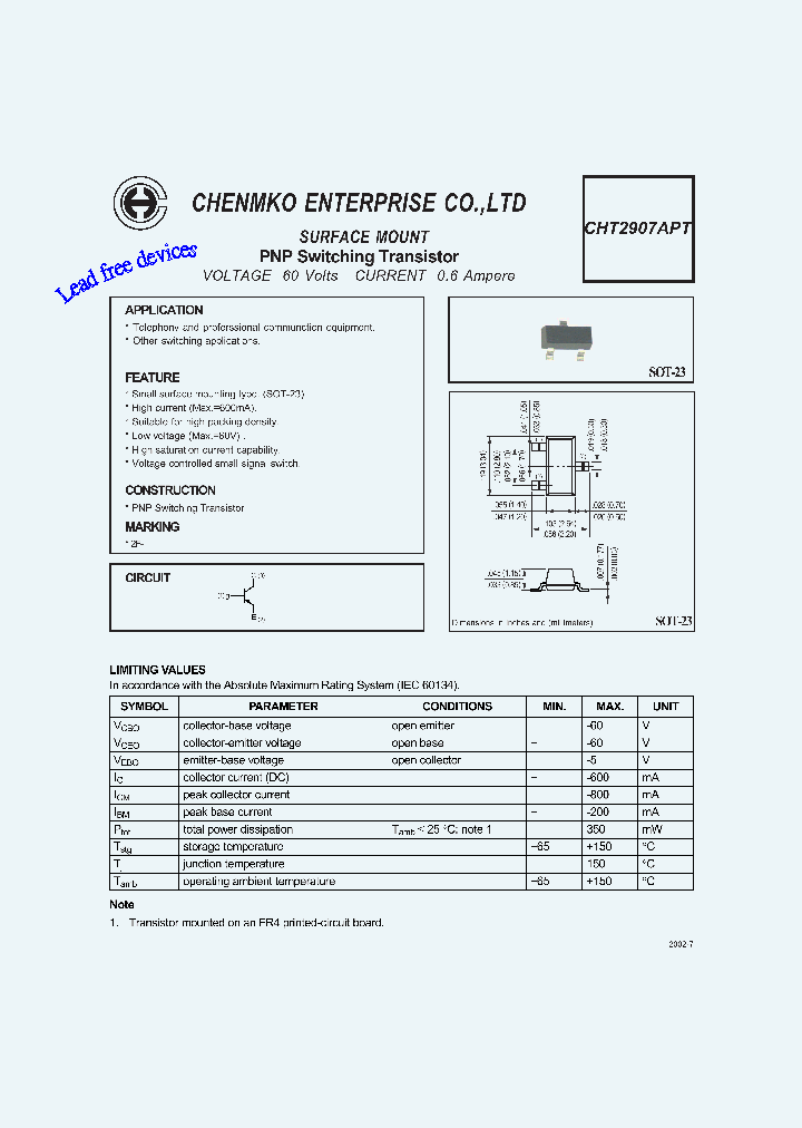 CHT2907APT_4870633.PDF Datasheet