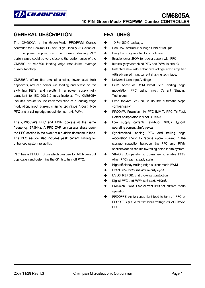 CM6805A_4244748.PDF Datasheet