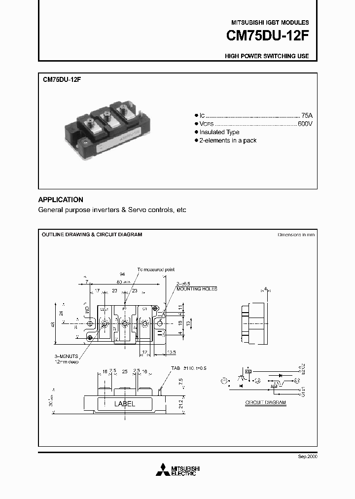 CM75DU-12F_4228170.PDF Datasheet