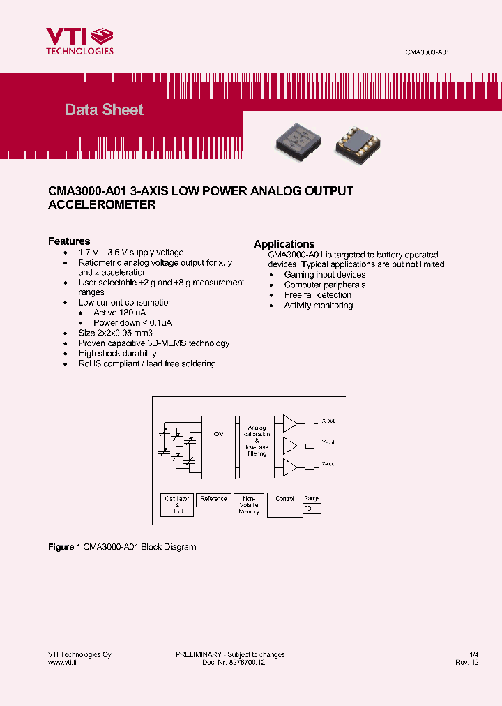 CMA3000-A01_4655032.PDF Datasheet