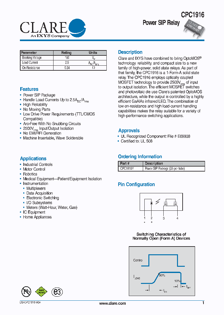 CPC1916_4817453.PDF Datasheet