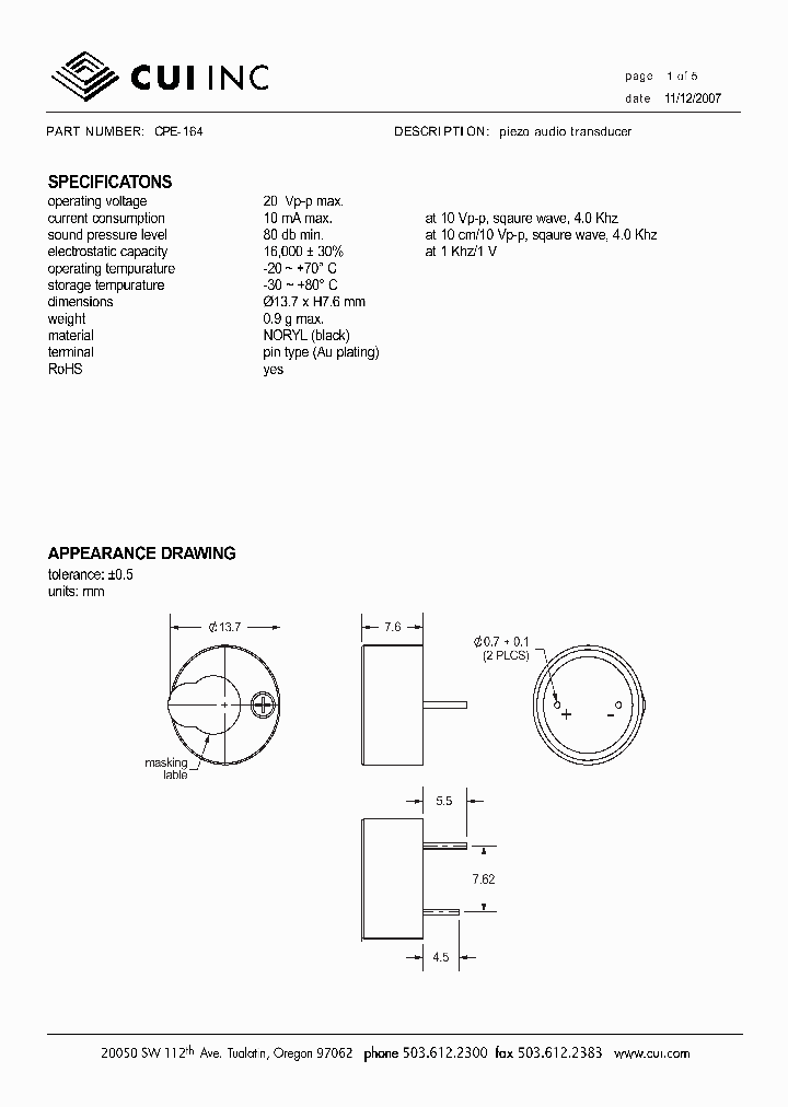CPE-164_4490633.PDF Datasheet
