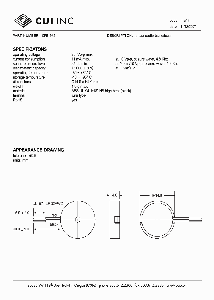CPE-165_4490634.PDF Datasheet