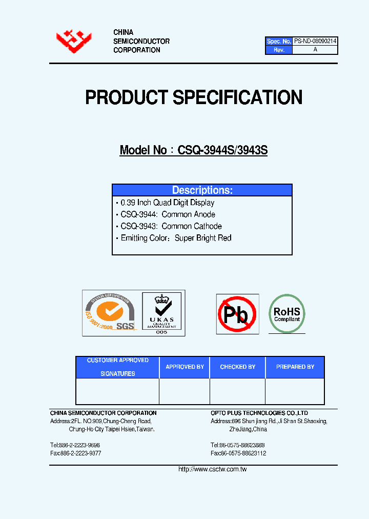 CSQ-3943S_4737819.PDF Datasheet