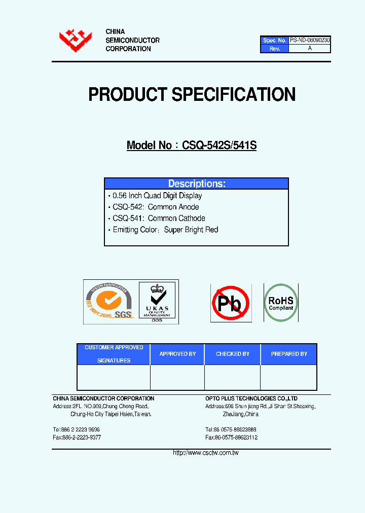 CSQ-542S_4737872.PDF Datasheet
