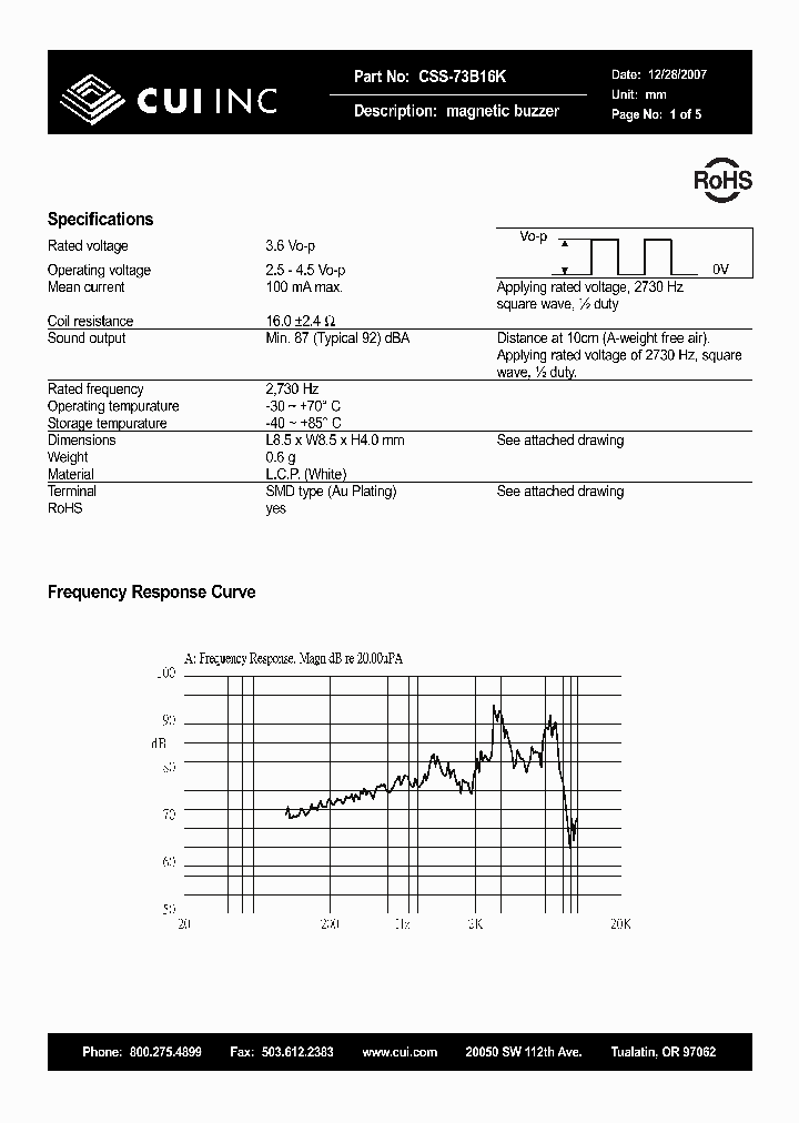 CSS-73B16K_4643260.PDF Datasheet
