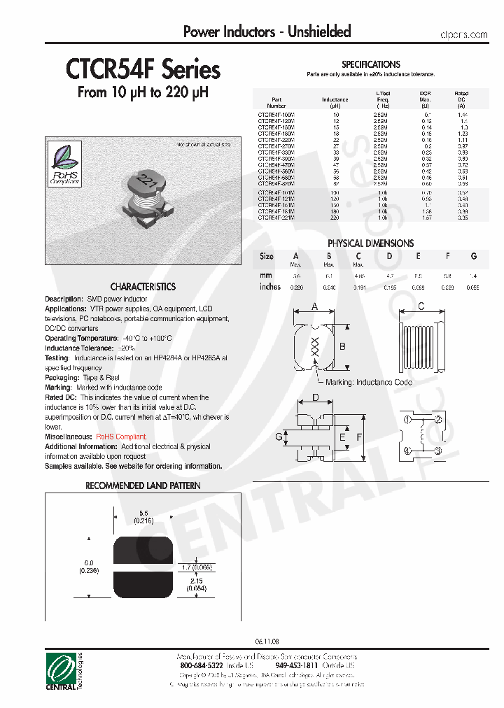 CTCR54F_4775414.PDF Datasheet