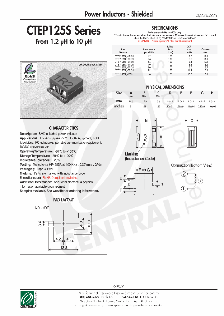 CTEP125S-100M_4670829.PDF Datasheet