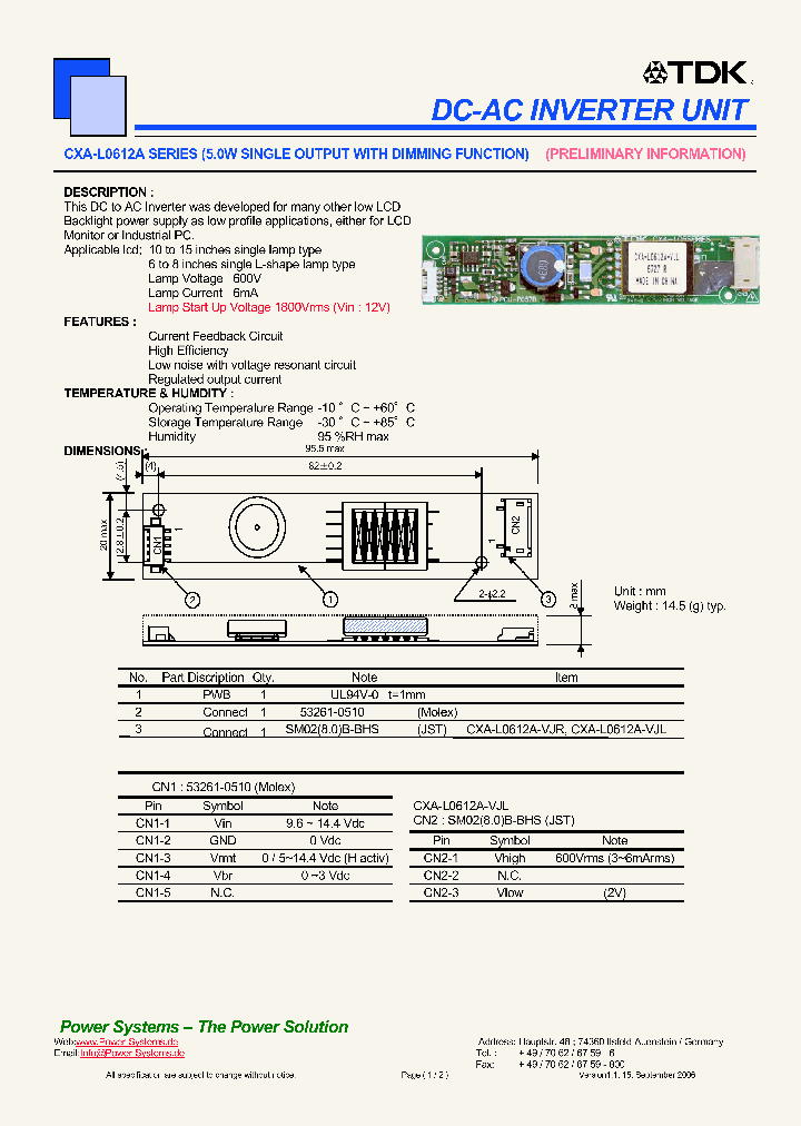 CXA-L0612A_4701427.PDF Datasheet