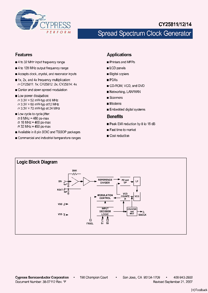 CY25812_4306779.PDF Datasheet