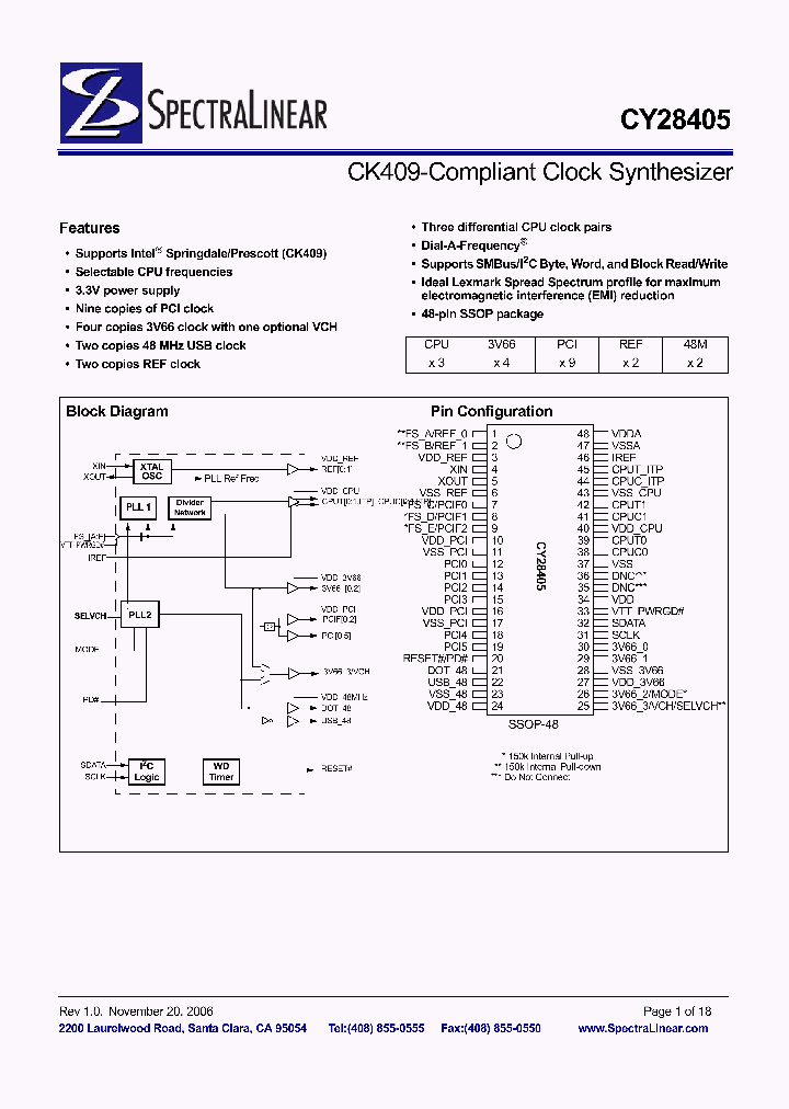 CY28405_4253642.PDF Datasheet