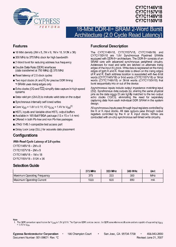 CY7C1150V18-333BZC_4377611.PDF Datasheet