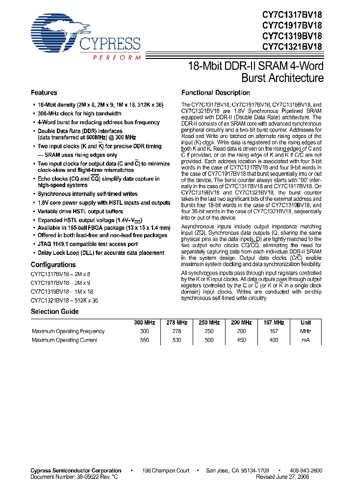 CY7C1317BV18-167BZC_4221298.PDF Datasheet