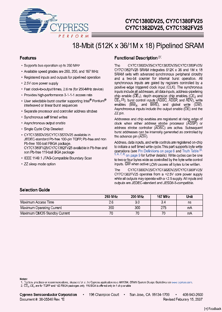 CY7C1382DV25_4192672.PDF Datasheet