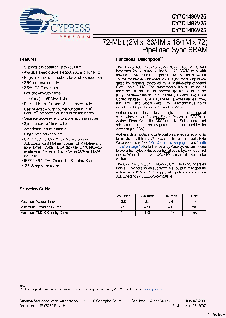 CY7C1480V25_4577951.PDF Datasheet