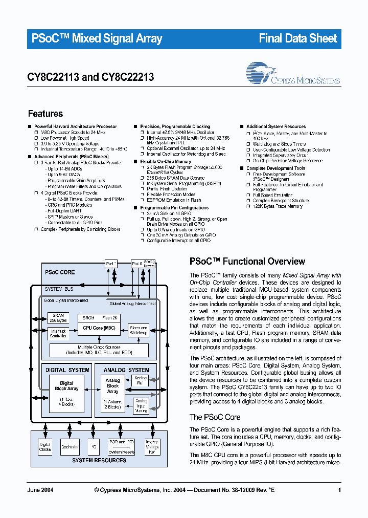 CY8C22213-24SIT_4178507.PDF Datasheet