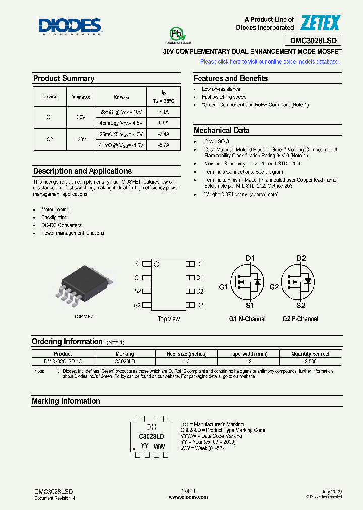 DMC3028LSD-13_4532708.PDF Datasheet