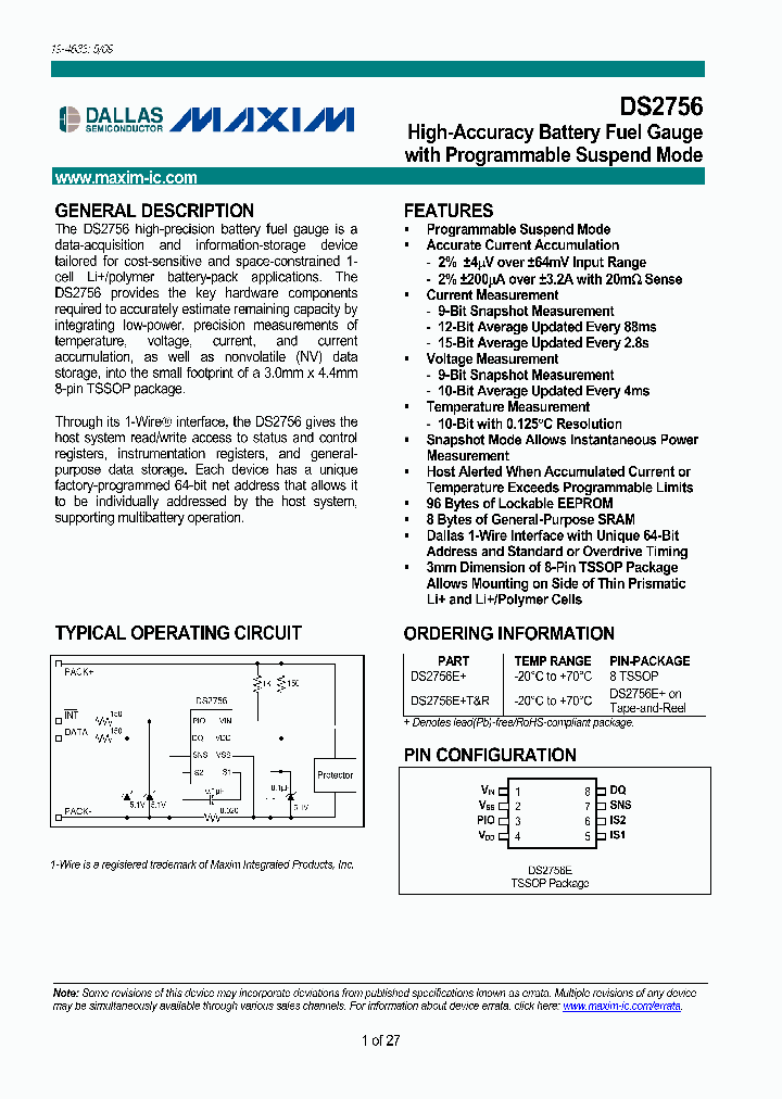 DS2756E_4581068.PDF Datasheet