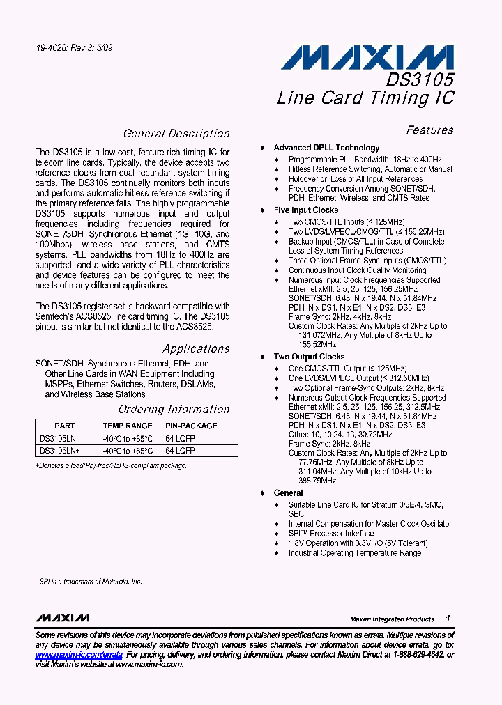 DS3105LN_4725188.PDF Datasheet