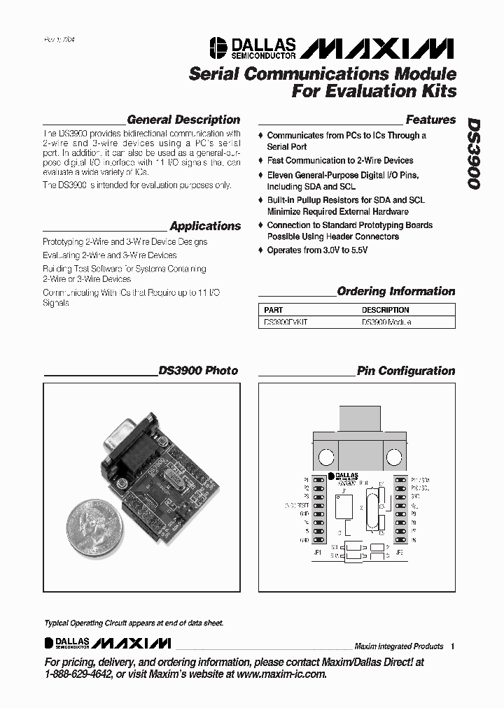 DS3900EVKIT_4600553.PDF Datasheet