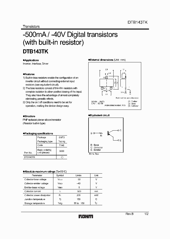 DTB143TK1_4850252.PDF Datasheet