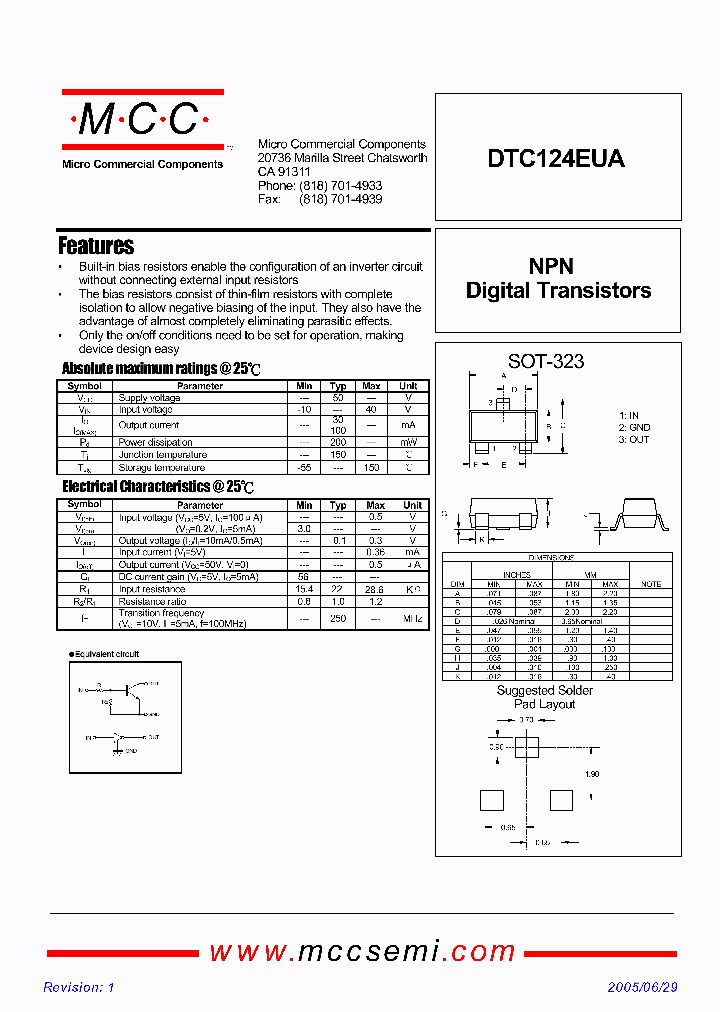 DTC124EUA_4335319.PDF Datasheet