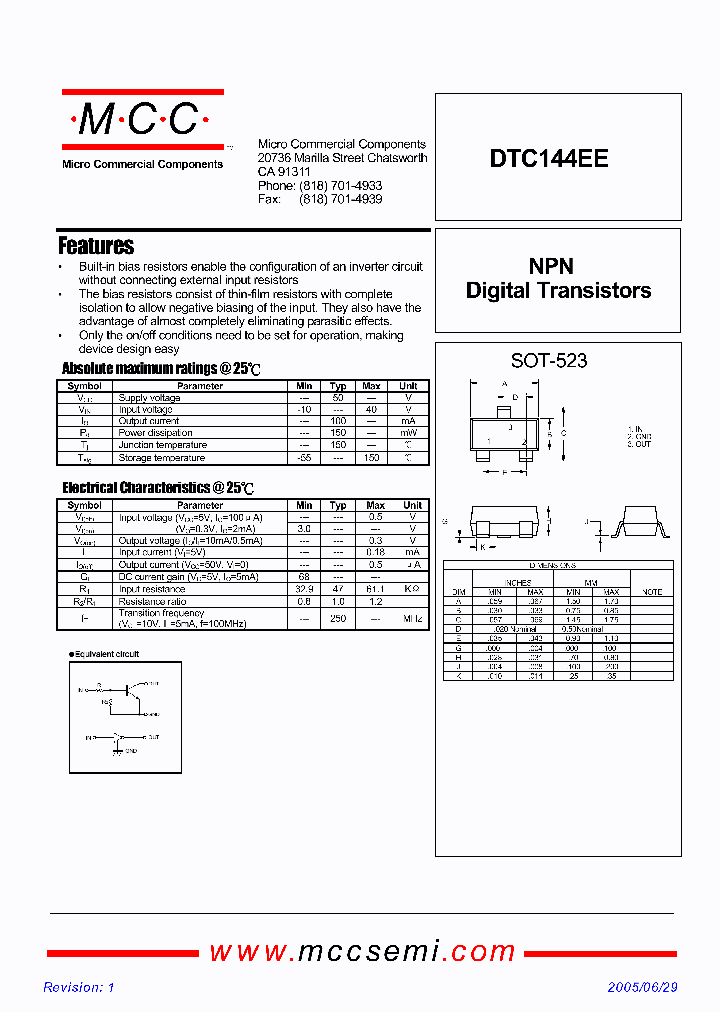 DTC144EE_4335322.PDF Datasheet