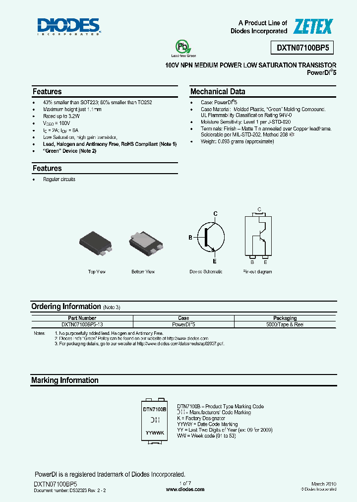DXTN07100BP5-13_4698438.PDF Datasheet