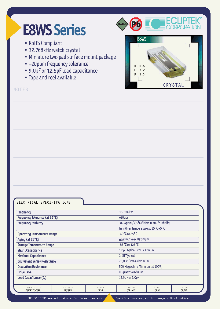E8WSDC09-32768K_4200938.PDF Datasheet