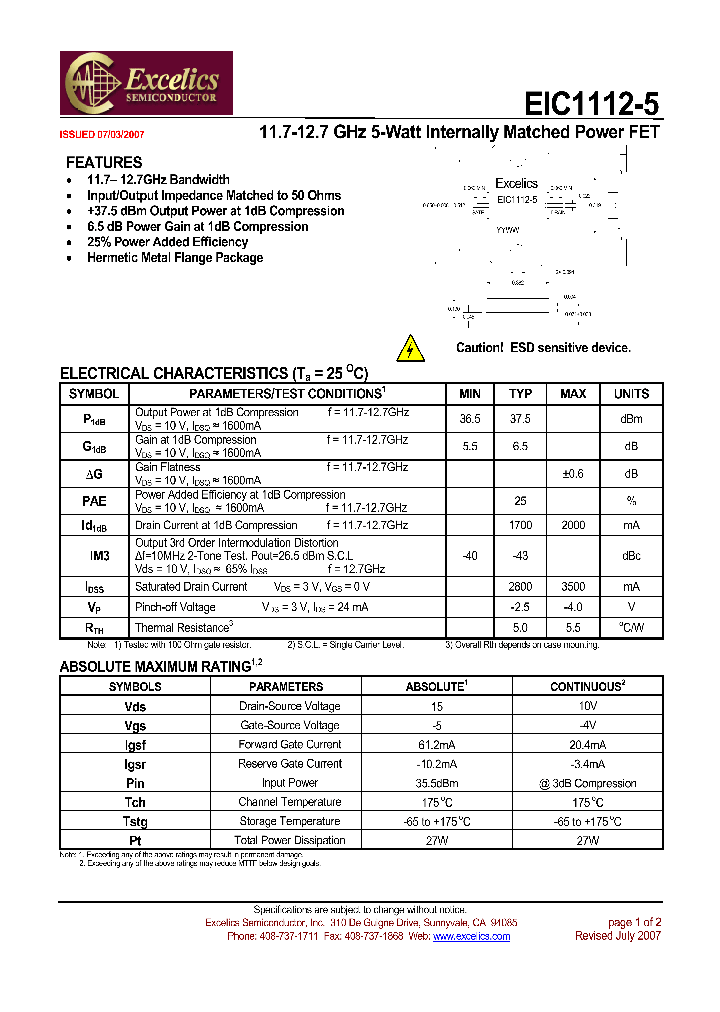 EIC1112-5_4460910.PDF Datasheet