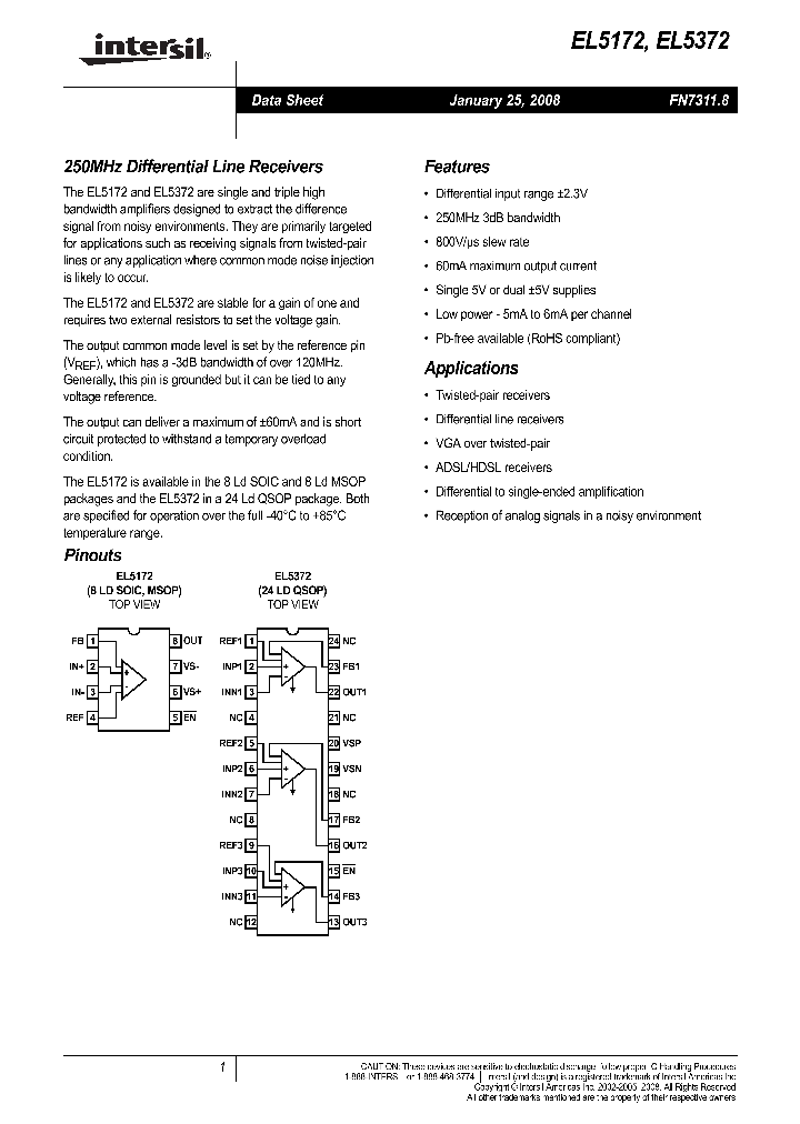 EL5372_4686440.PDF Datasheet