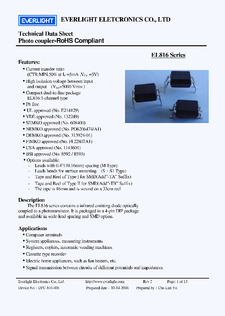 EL816_4697232.PDF Datasheet