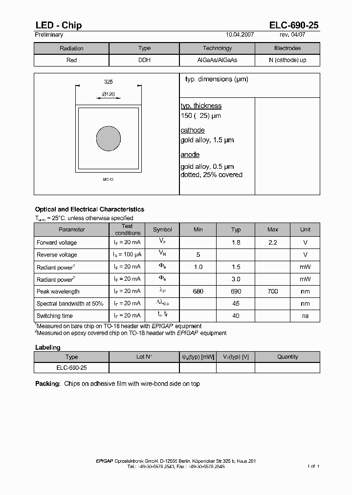 ELC-690-25_4916514.PDF Datasheet
