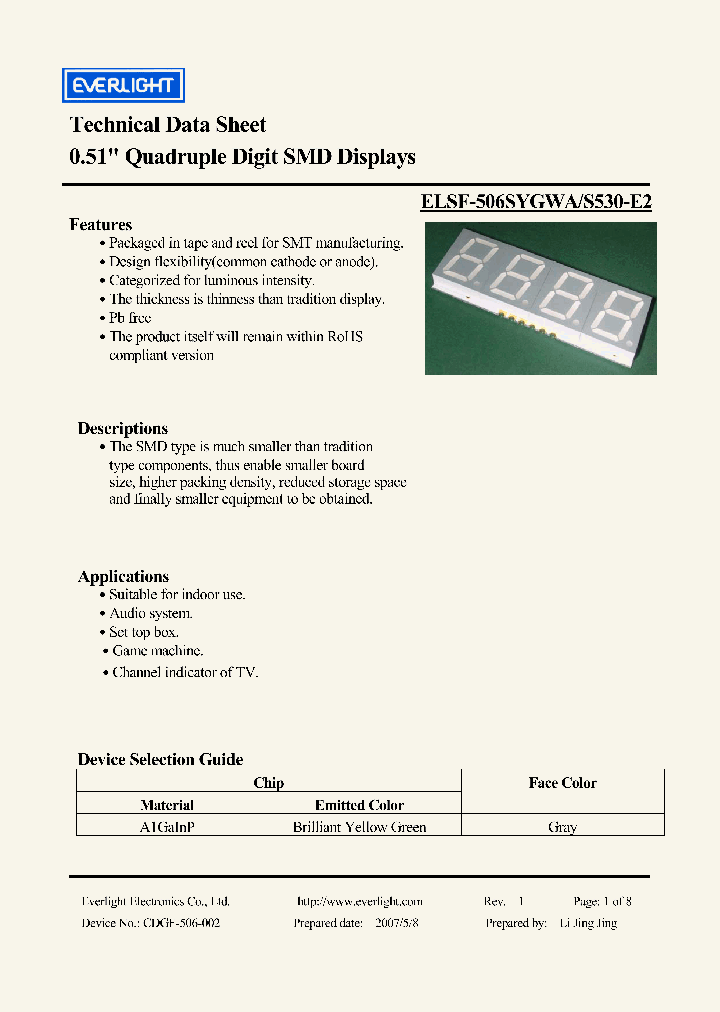 ELSF-506SYGWA_4388839.PDF Datasheet