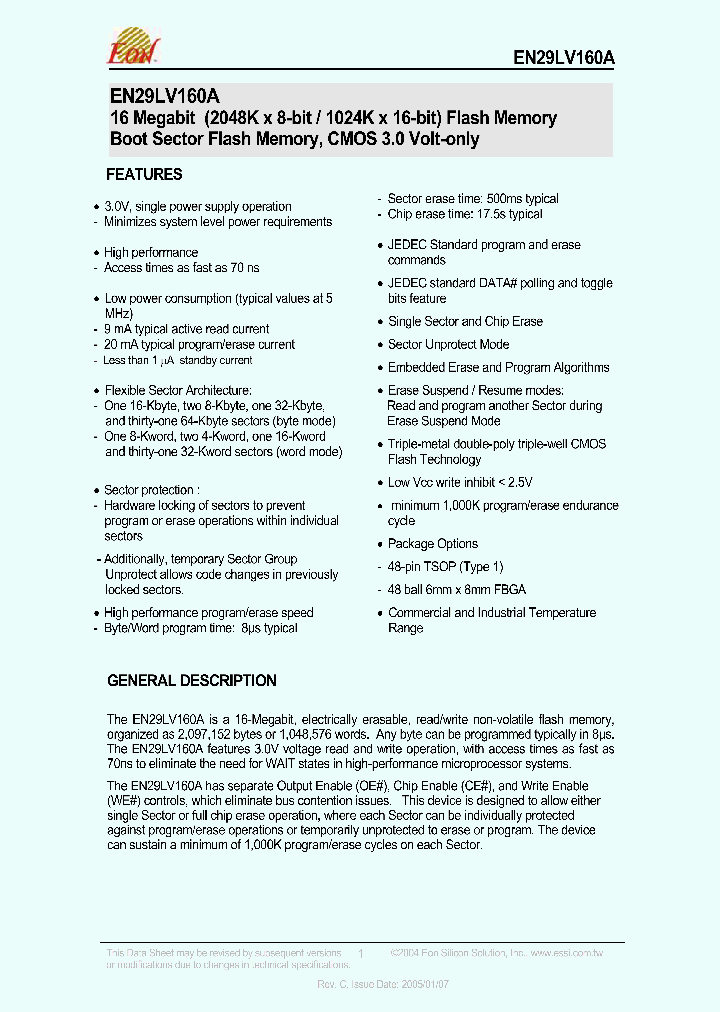 EN29LV160AT-70BI_4478203.PDF Datasheet