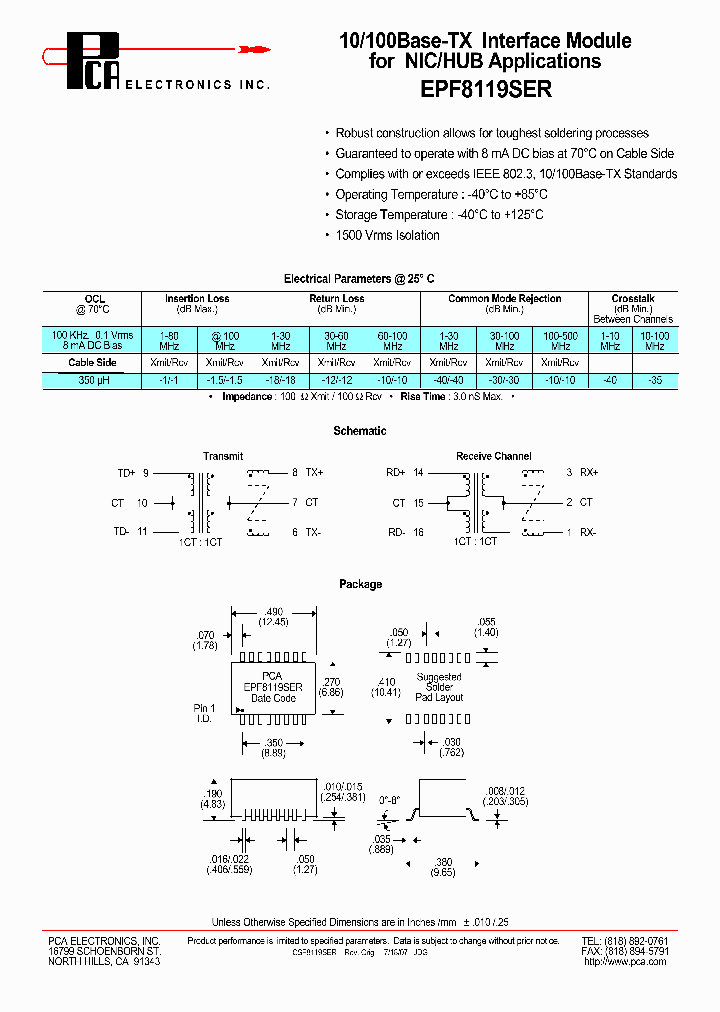 EPF8119SER_4910426.PDF Datasheet