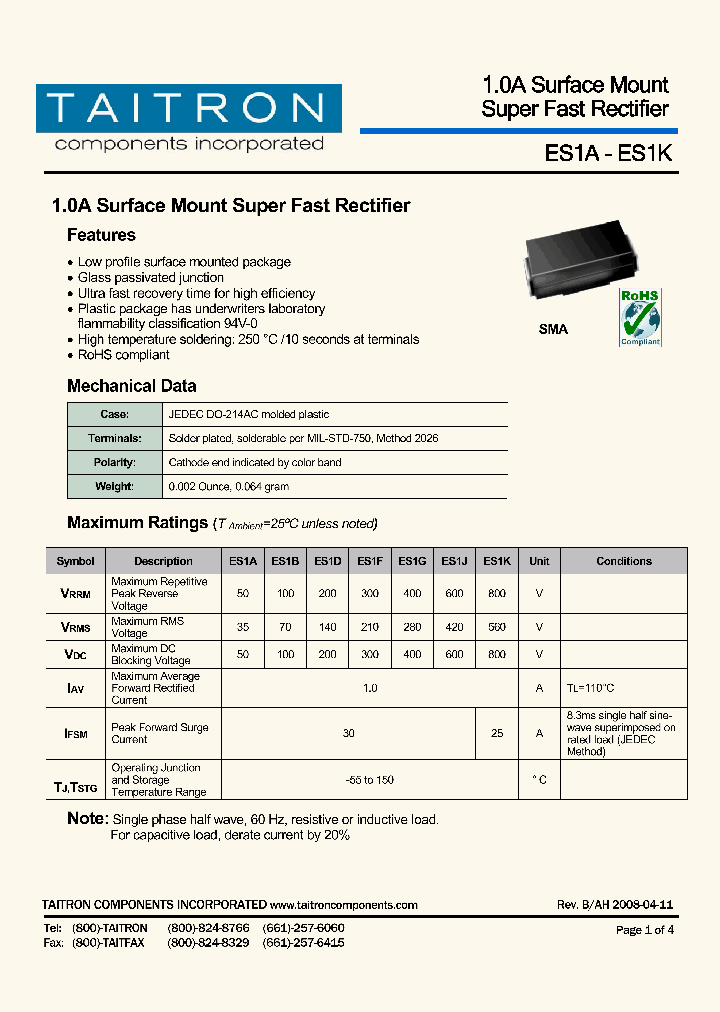 ES1B_4225973.PDF Datasheet