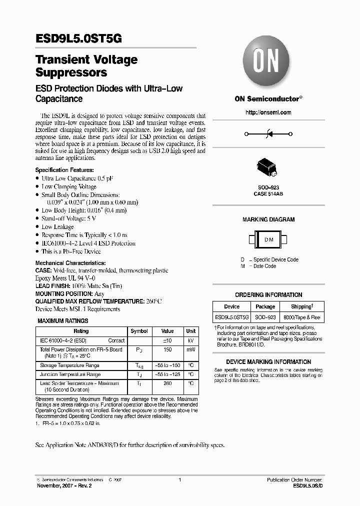 ESD9L50ST5G_4348196.PDF Datasheet