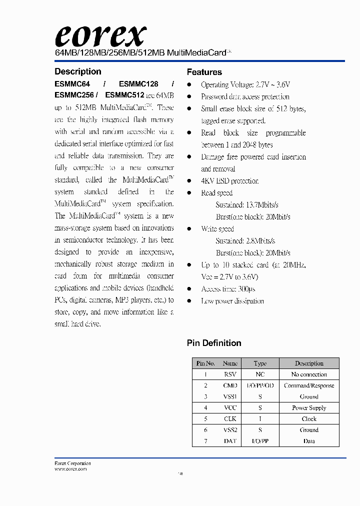 ESMMC128_4540879.PDF Datasheet