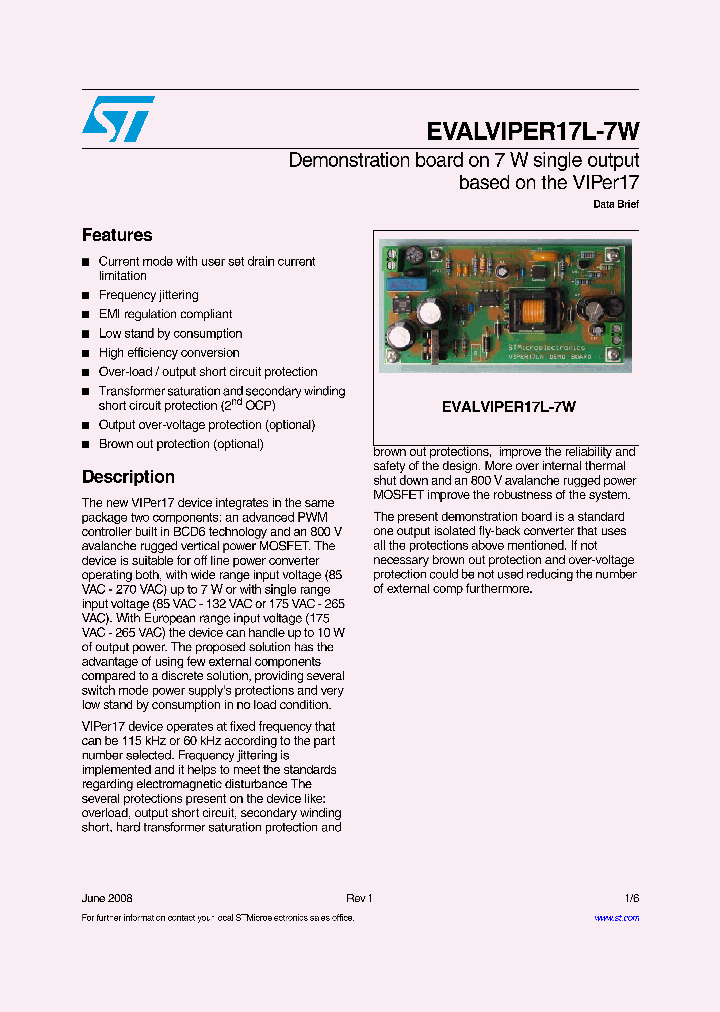 EVALVIPER17L-7W_4232675.PDF Datasheet