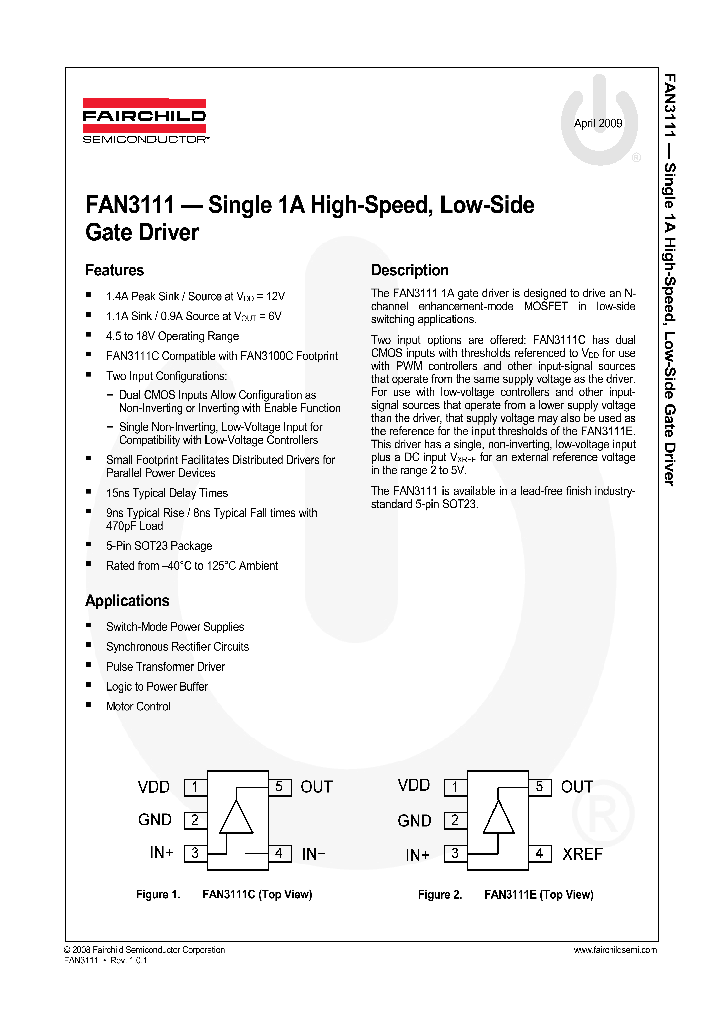 FAN3111_4660775.PDF Datasheet